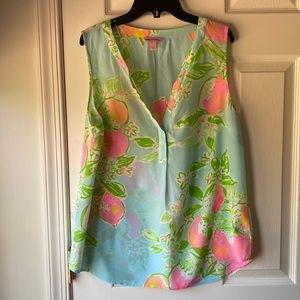 Lilly Pulitzer sleeveless blouse size L